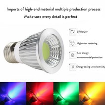 제이즈 6W LED 조명 9W 12W COB GU5.3 GU10 E27 E14 E12 디밍 스포츠 라이트 램프 고출력 전구 레드 그린 블루 옐로우 AC 110V 220V B24, 02 E12_02 아니다_03 12W, 04 YELLOW