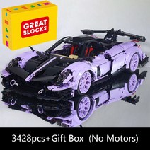 10252B 1:8 기술 모터 전원 앱 원격 제어 빌딩 블록 초고속 레이싱 자동차 선물 완구 어린이 Moc 교육, 03 10252b box