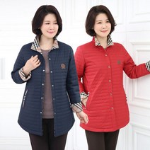 모슬린 엄마옷 체크배색 3온스 패딩 점퍼 YBL710371 마담/미시옷/중년여성의류/50대/60대여성옷/빅사이즈