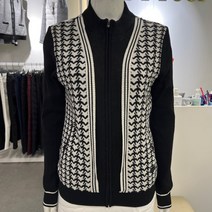 엘르골프 [2001안양점] 몸판 별패턴 방풍 풀집업 니트 가디건