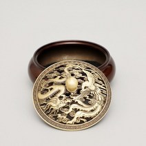 플랫 버너순수 구리 향 버너 가정용 실내 백단향 평평한 바닥 스토브 홈 인테리어 거실 장식품, 04 D