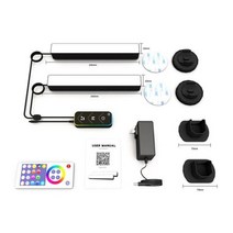 LED 테이블 램프 스마트 라이트 바 RGB 픽업 리듬 야간 조명 TV 벽 컴퓨터 게임 룸 장식 조명, 2PCS Style 2