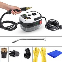 스팀살균기 무선 업소용 고압 스팀청소기 가정용 고압 스팀기 2500w 900ml 물 탱크 자동차 에어컨 주방 후드 김이 나는 청소 기계 가전 220v, 하얀, 영국