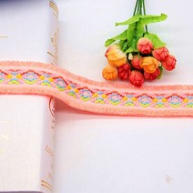 의류 재봉 천코튼 술 레이스 리본 재봉 액세서리 4.5cm 트림 볼 프린지 자수 DIY 의류 패브릭 장식 1 야드, 08 orange