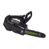 충전체인톱 소형전기톱 체인톱 Greenworks 40V GD40TCS 무선 체인 톱 싱글 핸드 브러시리스 25.4 cm 배터리, 01 10인치