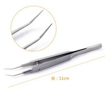 겸자가위 리케어 코바늘 솜넣는 현미경 기구 티타늄 합금 마이크로 가위 이빨 결막 집게 탐침 후크 주, 10 구리