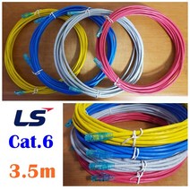 LS전선 UTP CAT6 블루RJ45 랜케이블 3.5m(제작상품), 그레이(크로스), 1개