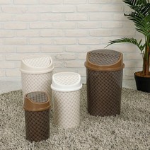 리빙패밀리 라탄휴지통 심플한휴지통 10L휴지통 작은휴지통 사무용, 1개, 2호(브라운)