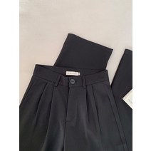 핀턱슬랙스 Women Suit Pants High Waist Fall Straight Office Ladies Korean Fashion Trousers Casual Button