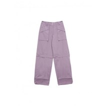 MATIN KIM 마뗑킴 KNEE ZIP OUT POCKET PANTS IN PURPLE MK2334PT018M0PP