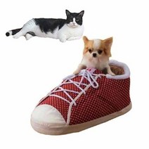 레드 소형 쿠션 방석 아지 냥이