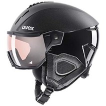 우벡스 UVEX 남녀용 스키 헬멧 바이저 프로V 59-61 cm, 블랙
