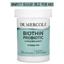 BNR17 유산균 비엔알17 닥터머콜라 프로바이오틱스 BIOTHIN 락토바실러스 가세리 100억 유산균 30캡슐, 1통
