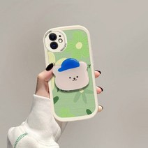 악세사리 스마일 거치대 캐릭터 에폭시그립톡 톡홀더 3M 그립팝 스마트톡 아크릴톡 이지그립 스마트폰, 베어핑크
