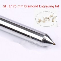 3.175mm 3mm 다이아몬드 조각 비트 드래그 cnc 포인트 금속 돌 밀링 커팅 도구 2pcs, 03 3 X L50 X 90