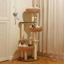 캣타워 캣휠 원목 장난감 나무제작 스크래쳐 캣폴, H.모델
