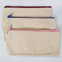 캔버스 칼라지퍼파우치/ 광목 염색천 diy 에코백 염색물감 그리기 생활소품 만들기재료