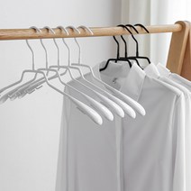 논슬립 어깨뿔방지 미끄럼방지 옷걸이 실리콘 코팅 스텐레스 10P, 화이트, 남성용 10P