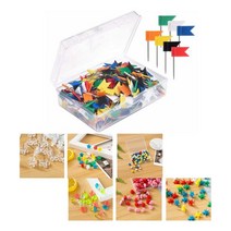 키밍 예쁜 압정 모음 100pcs 푸시 핀 지도 표시 문서