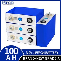 인산철배터리 새로운 3.2v 100ah lifepo4 110ah 충전식 리튬 철 인산염 셀 팩 rv vans campers ev 보트 요트 골프 카트, 8개