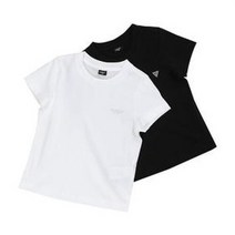 게스키즈 반팔 (1+1)맨투맨 2PS 반팔 흰티셔츠+블랙티셔츠 (1+1)G21KDT781