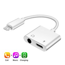 usb ctoa 젠더 2In 1 Lightning Adapter 3.5mm Audio Splitter Supports Original Headphone Cable For IPh, 02 Lighting 3.55mm jack