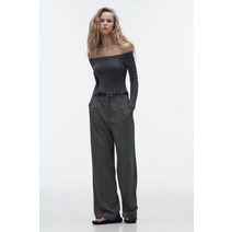 독일 자라 ZARA 와이드 레그 다트 팬츠 - 그레이 멜란지 103953