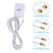 통신안테나 Bundwin2M 3G 4G LTE 라우터 모뎀 화웨이 ZTE 4G LTE 안테나용 TS9 CRC9 SMA 커넥터 케이블이 있는 공중 외부 안테나, 3. TS9