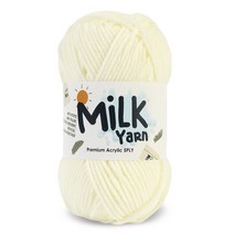 [니뜨] (10+1)밀크얀실(50g) [뜨개실도안제공], 01_아이보리