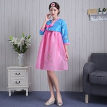 새로운 한국 한복 여성 전통 한국 의류 숙녀 한복 한국 여름 한국 전통 의상 2016