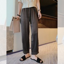 유에스 점프수트 멜빵바지 리벨린 팬츠 여자 여름 얇은 실크 2020 와이드 캐주얼 스트레이트 카키