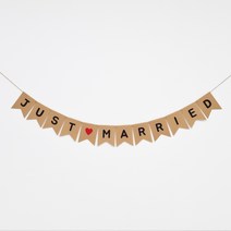 [당일제작]오드바니 웨딩 촬영 펠트 가랜드-[JUST MARRIED], 2.브라운(미니)-폰트A