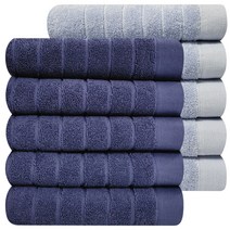 호텔수건 170g 블루라인 30수 코마사, 10장 진블루+연블루