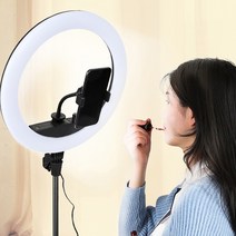 스탠드 방송조명 LED 링라이트+삼각대 미니 촬영 조명 장비, 1개