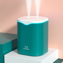 2200ml 더블 가습기 에센셜 오일 디퓨저 초음파 에어 전기 아로마 홈, 01 WHITE