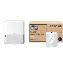 Tork Matic 종이 타월 디스펜서 화이트 H1 일회용 디스펜싱 입면 범위 5510202, Bundle
