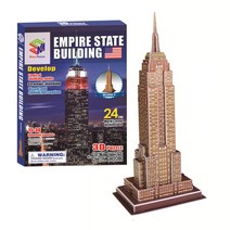 션톅(초급)엠파이어 스테이트빌딩(24pcs)유명 건축물 x2 퍼즐장난감 종이 만들기 3D 놀이 조립완구 입체^^*, 션턕욥션!!, 션턕욥션!!
