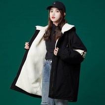 A180-P108코트남녀겨울학원룩후드하프패딩