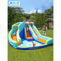 에어바운스 닥터 돌핀 워터 슬라이드 트램폴린, (활동모형)73001물보라성(선풍기포함)