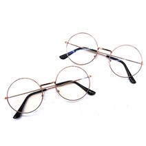 지적인 이미지 패션 포인트 동글이 금속 안경테 금색