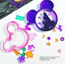 myJD 레진아트 실리콘 몰드-미키마우스 1061040, 미키캐슬토핑, 투명필름4장( 1000원)