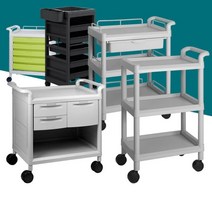 학교 실험실 연구소 이동카트 트롤리 쟁반운반 도서관 웨건 구루마 제과점, 1개, CART-501 블랙