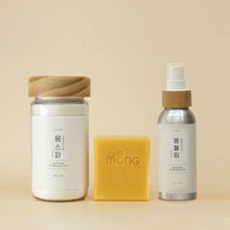 [바스몽] 강아지 홈케어 스파 미스트 샴푸바 3종세트, 몽고바 선택:몽탱이100g