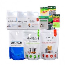 KT 과탄산소다 주방후드 천연 사은품 셔츠때 표백제 구연산 세탁조 베이킹소다 세제+수세미 얼룩제거, D0022세트