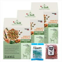 더독 닥터소프트 말랑한 소프트 사료 + 사은품, (1+1+1)야채 다이어트 전견 1.2kg + 네코캔