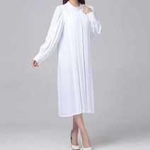 성가 합창복 천주교 목사님 흰색 장로기독교 단복, S 거즈 원단
