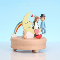 신혼 부부 오르골 우드 결혼 선물 발렌타인 웨딩, B(음악:러브스토리)