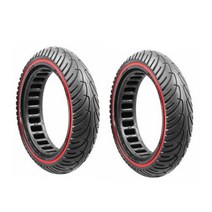 전동킥보드 타이어 튜브 내부 바퀴 솔리드 샤오미 M365 1S 프로 2 용 전기 스쿠터 85 인치 고무 벌집 미지아 미 에센셜 스쿠터용 휠, Red 2 Rubber