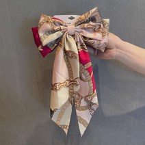 혼주 뒤꽂이 셀프 웨딩 한복 머리 장식 걸그룹 솔리드 컬러 빅 대형 새틴 보우 헤어핀 바레트 여성용 소녀 롱 리본 한국어 헤어 클립 헤어 그립 헤어 액세서리
