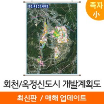[지도코리아] 양주시 회천 옥정 도시계획도 79*110cm 족자 소형 - 양주 신도시 지구 지도 전도 개발계획도 최신판, 코팅 - 족자 (소형)